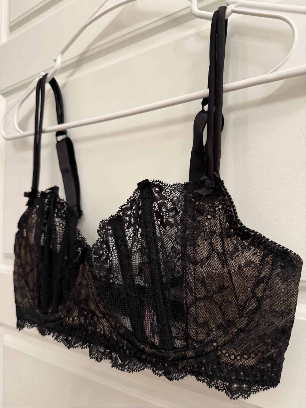 Vintage 2003 Victoria's Secret Black Lace Corset Longline Bra 34D